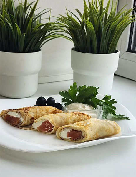 Блины с рыбой